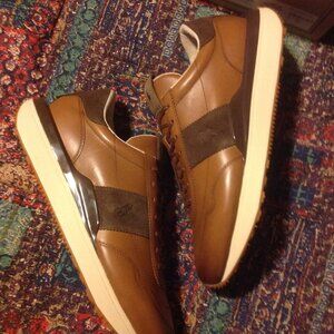 Polo Ralph Lauren Men's Train 89 Brown Leather Sneakers - 11.5M - New in Box